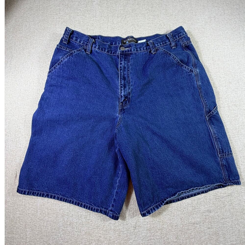 Levis Silvertab Mens 38 Blue Vintage Carpenter Denim Shorts Baggy Streetwear